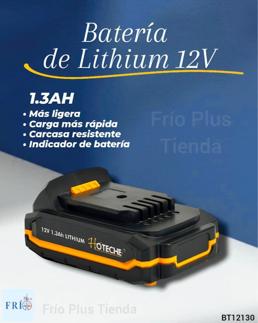 Bateria Lithium 12v 1300 Mah Negra/Amarilla (800164)