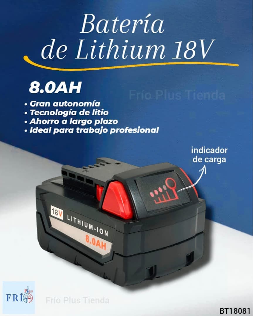 Bateria De 18v 8ah Color Negra