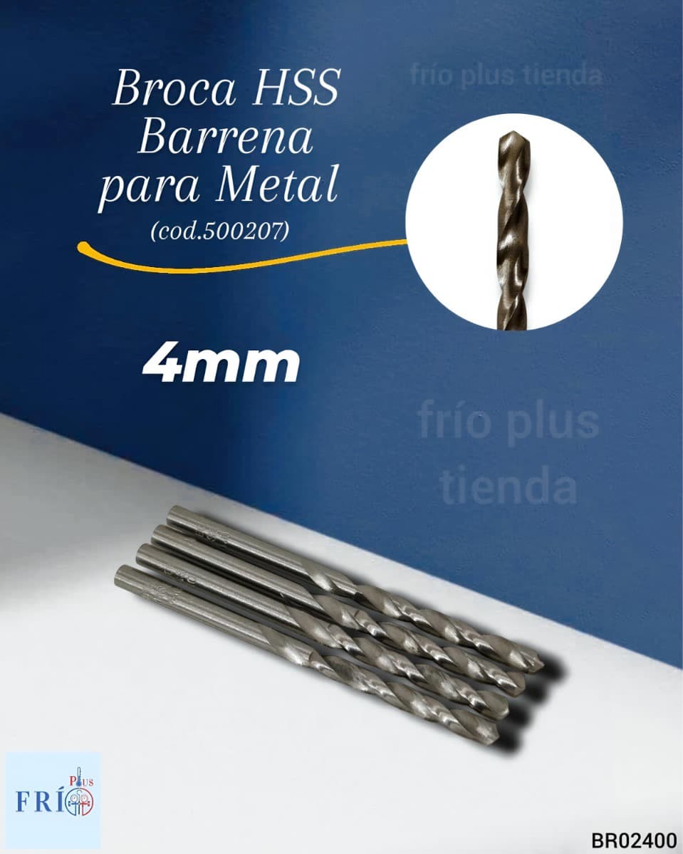Broca Hss/barrena P/metal 4mm X U (500207)
