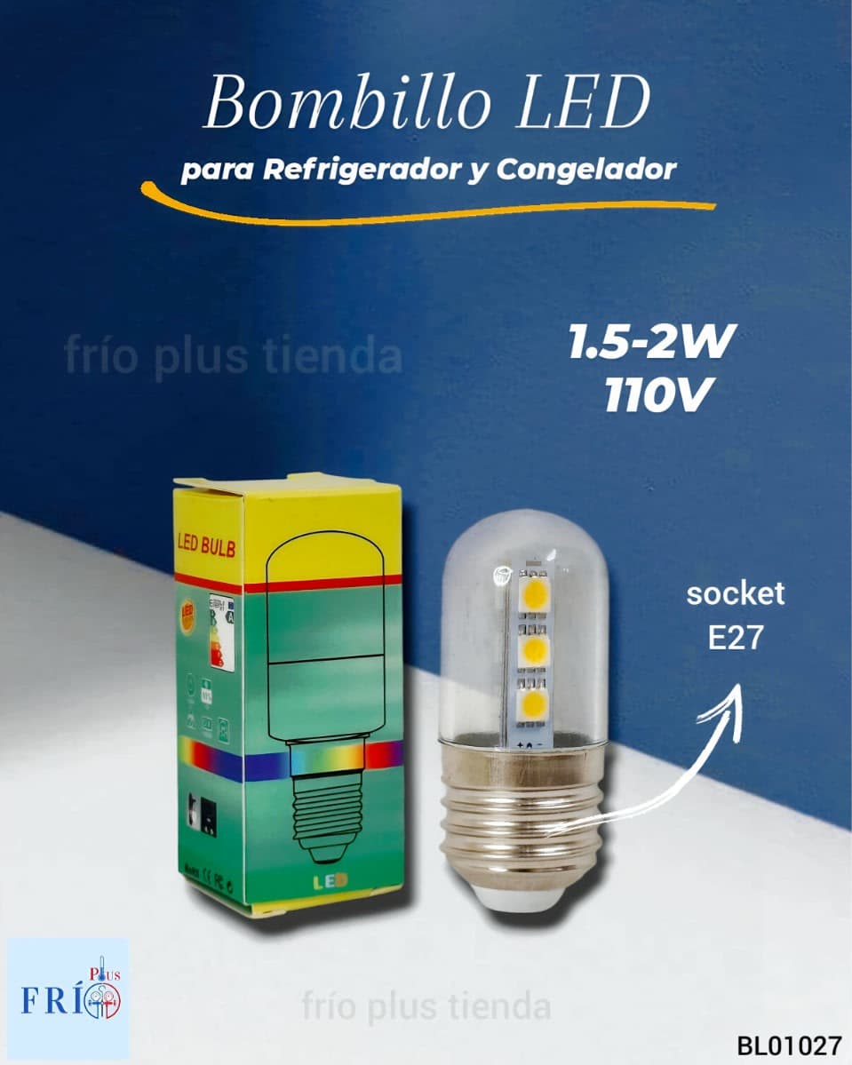 Bombillo LED E27 110V /1.5w-2wpara Refri Y Congelador