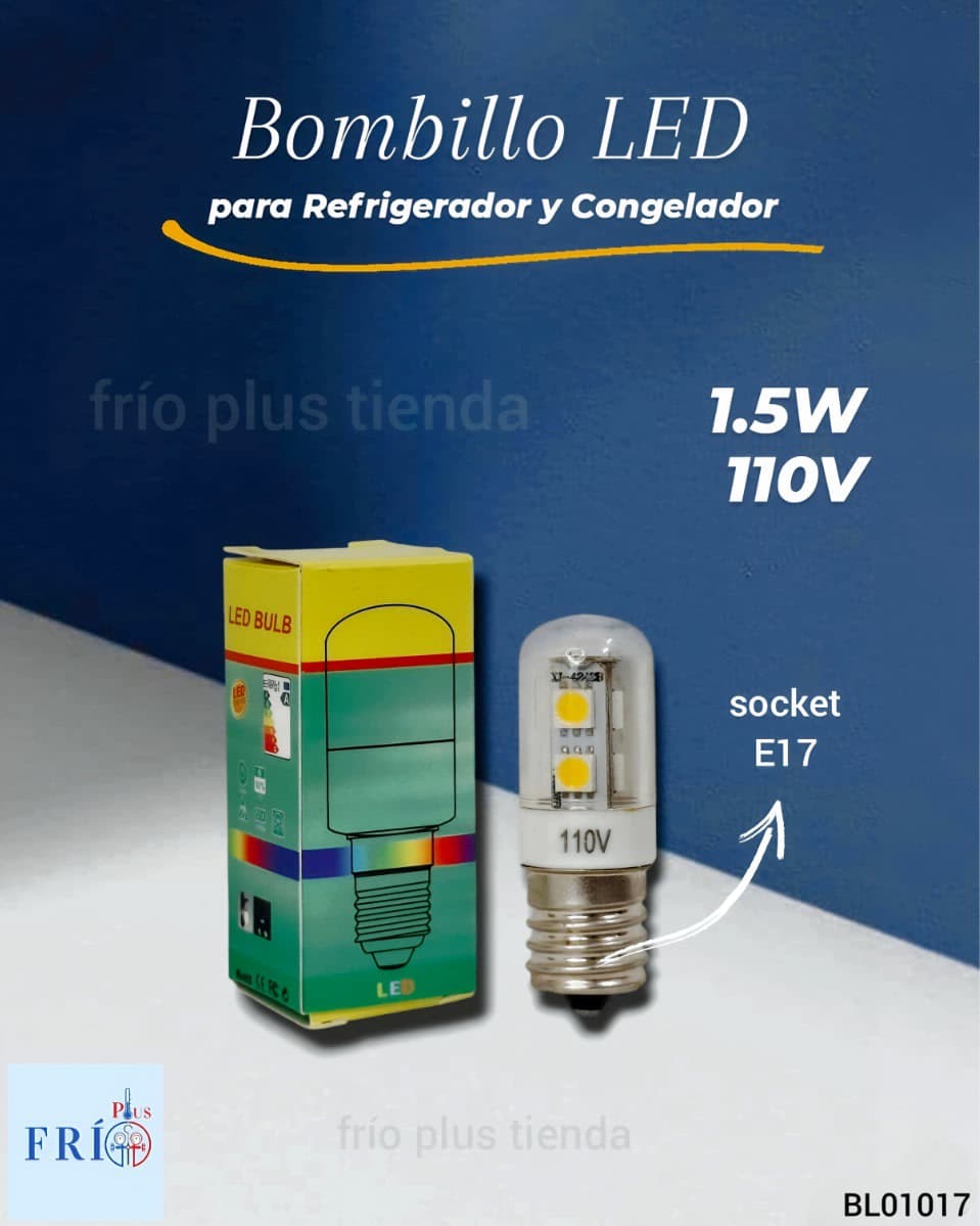 Bombillo LED E17 110v/1.5w Para Refri Y Congelador
