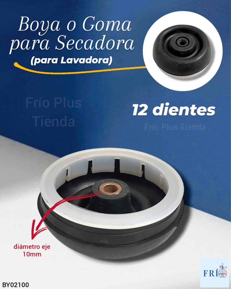Boya o Goma Para Secadora 12 Dientes 10mm para Lavadora (010241)