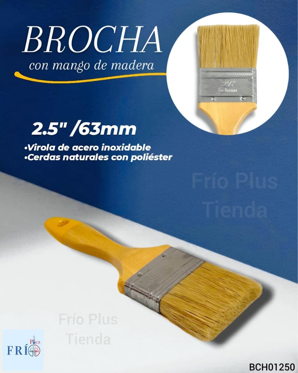 Brocha 2.5"/63mm C/ Mango Madera (420304)