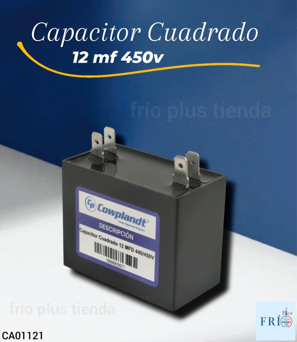 Capacitor De 12 Mf 450v Cuadrado (003671)